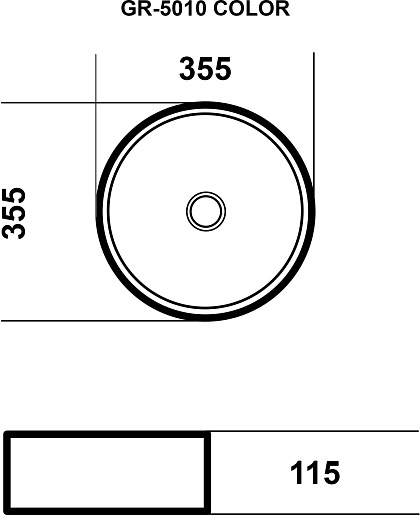 Grossman Раковина накладная Color 35.5 GR-5010GW золото – фотография-4