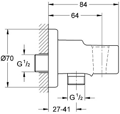 Grohe Гигиенический душ BauLoop 124895 со смесителем хром – фотография-3