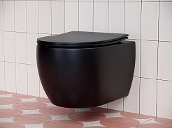 Ceramicanova Подвесной унитаз Play Rimless CN3001MB чёрный матовый – фотография-3