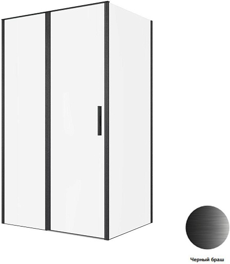 Allen Brau Душевой уголок Priority 120x90 3.31033.BBA/3.31045.BBA чёрный браш – картинка-5