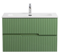 Cezares Тумба с раковиной Duet-N 80 подвесная CZR-8073-80 фисташковый софт – фотография-1