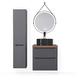 Jorno Тумба под раковину Wood 60 серая – фотография-3