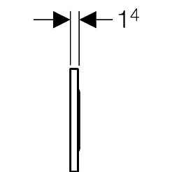 Geberit Система управления смывом Sigma 10 115.907.KM.1 черная/матовый хром – фотография-5