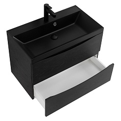 BelBagno Тумба с раковиной Marino 80 подвесная Rovere Cioccolato Amaro с раковиной 80/45 ART-AST-NERO – фотография-5