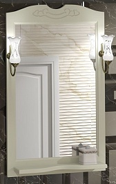 Opadiris Зеркало для ванной Клио 65 слоновая кость – фотография-1