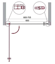 BelBagno Душевая дверь в нишу 70/195 ETNA-B-1-70-C-Cr – фотография-6