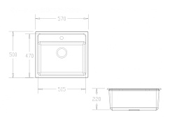 Zorg Кухонная мойка "GraniT" GZR-5750 GALLA кварц – фотография-2