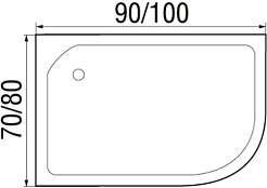 Wemor Душевой поддон 90/80/24 L – фотография-3
