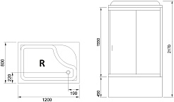 Royal Bath Душевая кабина 120/80 BP RB8120BP5-WC-R с высоким поддоном – фотография-3