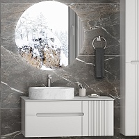 Brevita Мебель для ванной Pallisandro 100 L подвесная серая матовая