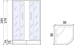 River Душевой уголок Don 90/40 MT с поддоном – фотография-5