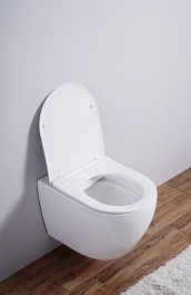 Esbano Унитаз Amapola-N подвесной безободковый белый матовый – фотография-8