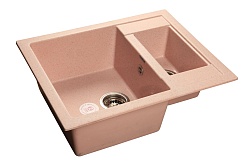 Granfest Мойка кухонная Quadro GF-Q610K Светло-розовый – фотография-1