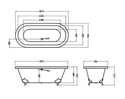 Elegansa Чугунная ванна Gretta Chrome – фотография-8