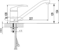 Iddis Смеситель Alborg K56001C для кухонной мойки – фотография-2