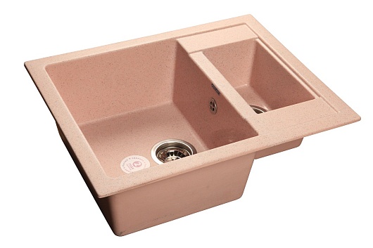 Granfest Мойка кухонная Quadro GF-Q610K Светло-розовый – фото, картинка, фотография-1
