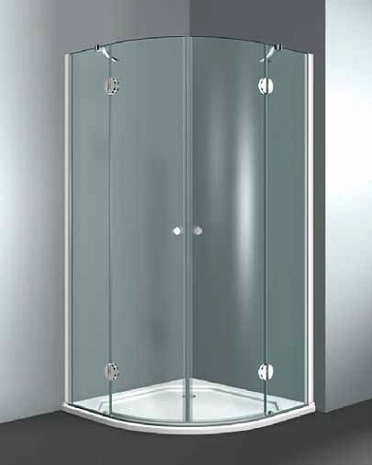 VismaraVetro Душевой уголок Sintesi Tonda ST 90 Satin – фото, картинка, фотография-1