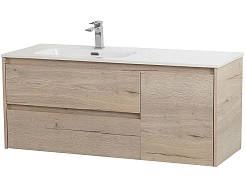 BelBagno Тумба с раковиной Kraft 120 L подвесная Rovere Galifax Bianco – фотография-1