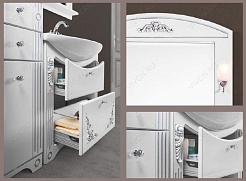 Водолей Зеркало "Кармен 75" белое/серебро – фотография-2