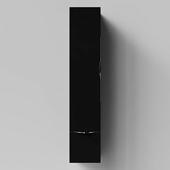 Водолей Шкаф пенал подвесной Марко 30 L 1 дверка 1 ящик черный – фотография-1