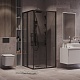Grossman  Душевой уголок Cosmo 100x100x195 профиль черный матовый стекло тонированное – картинка-14