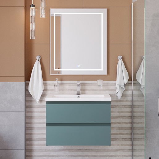 BelBagno Тумба с раковиной Kraft 75 подвесная Голубой матовый – картинка-11