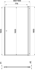 Triton Душевая дверь в нишу Уно 90x185 – фотография-9