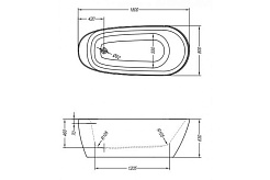 Kolpa San  Акриловая ванна Adonis FS WHITE MATT BASIS – фотография-2