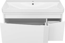 Brevita Тумба под раковину Cascade 100 подвесная белая – фотография-2