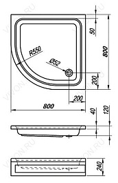 Kolpa San  Поддон для душа Kolpa San Ocean 80 – фотография-3