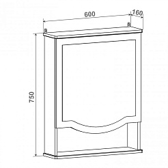 Runo Зеркало-шкаф для ванной Марсель 60 – фотография-3