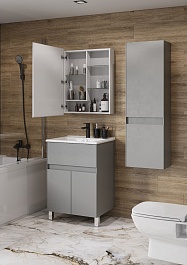 Акватон Тумба с раковиной Форест 60 туманный серый – фотография-14