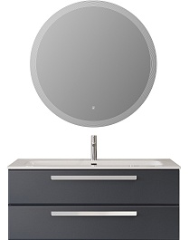 Cezares Тумба с раковиной Eco Cer-N 120 grafito CZR-8073-120 ручки сатин – фотография-2