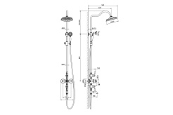 Aquatek Душевая система Классик AQ2543CR с термостатом, хром – фотография-5