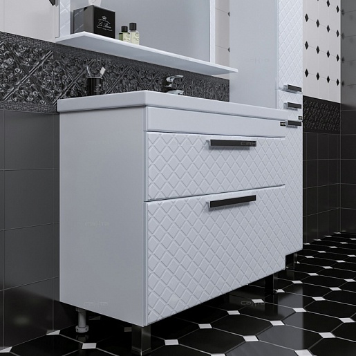 СанТа Тумба с раковиной Калипсо 100 NEW, напольная – картинка-3