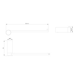 Raiber Полотенцедержатель Graceful RPB-80004 матовый черный – фотография-3