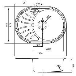 Iddis Мойка из нержавеющей стали Suno SUN65SRi77K шелк – фотография-2