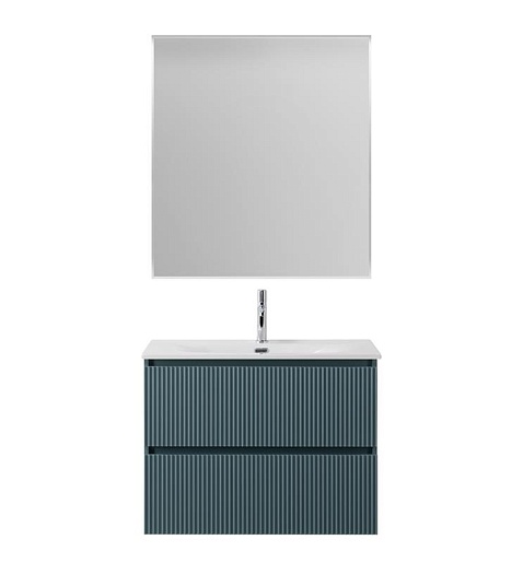 BelBagno Тумба с раковиной Uno mini 80 подвесная Голубой матовый с раковиной BB-8099-3-80 – фотография-10