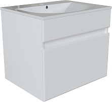 Mixline Тумба под раковину Брикс 60 подвесная белая