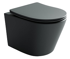 Ceramicanova Подвесной унитаз Balearica Rimless CN6000MDH тёмный антрацит матовый