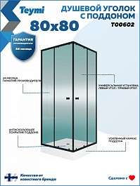 Teymi Душевой уголок Helmi 80х80 с поддоном T00602 – фотография-8