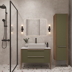 Зов Шкаф-пенал Валенсия 45 зеленый тростник – фотография-6