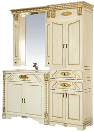 Misty Мебель для ванной Афина 100 бежевая/патина – фотография-5