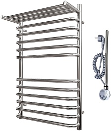 Point Полотенцесушитель электрический П11 500x800 PN09158SPE с полкой хром – фотография-1