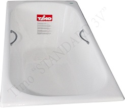 Timo Чугунная ванна Standard 3V 170x75x46 с ручками – фотография-3