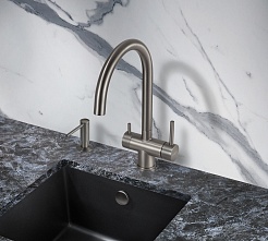 Milacio Смеситель для кухни Ultra MCU.554.GM вороненая сталь – фотография-4