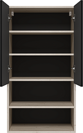 Misty Шкаф подвесной над стиральной машиной Поло 60 дуб галифакс белый/антрацит – фотография-3