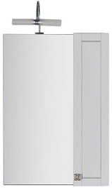 Aquanet Зеркальный шкаф "Честер 60" белый/серебро – фотография-1