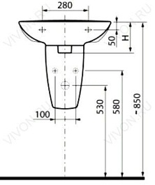 Jika Полупьедестал для раковины Mio 1971.1 – фотография-3