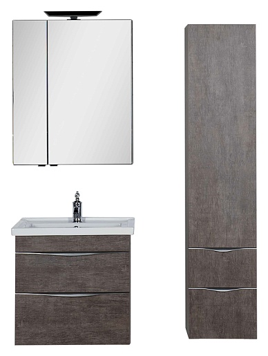 Aquanet Тумба с раковиной "Эвора 70" дуб антик – картинка-5